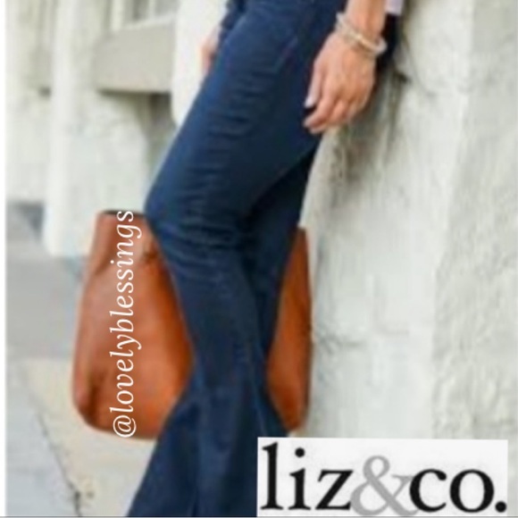 Liz Claiborne Organic Heritage Stretch Dark Wash Straight Leg Jean Size 6 Petite - Picture 1 of 11